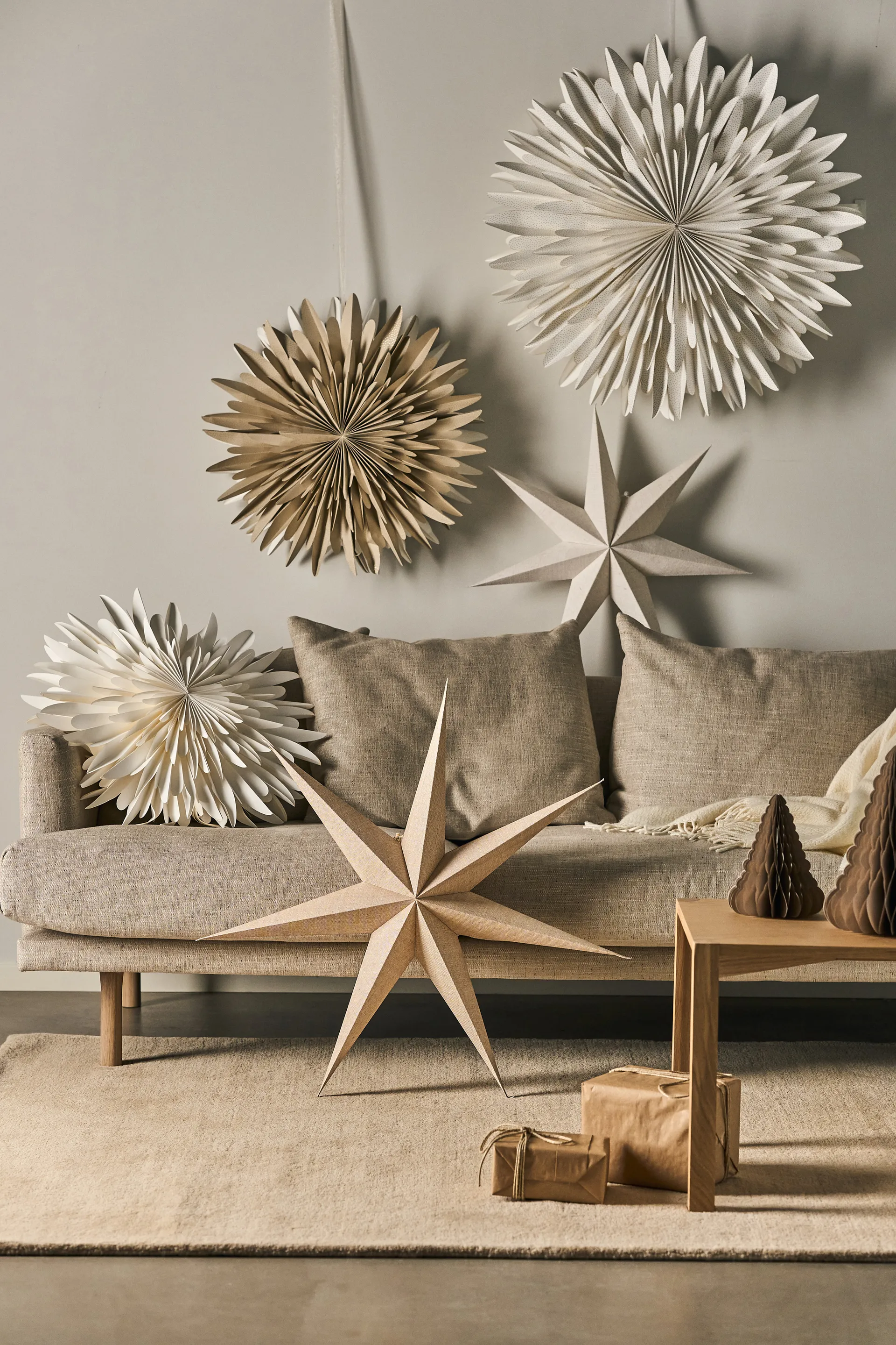 Luna advent star Ø80 cm 2-pack - White with dots,  Scandi Living