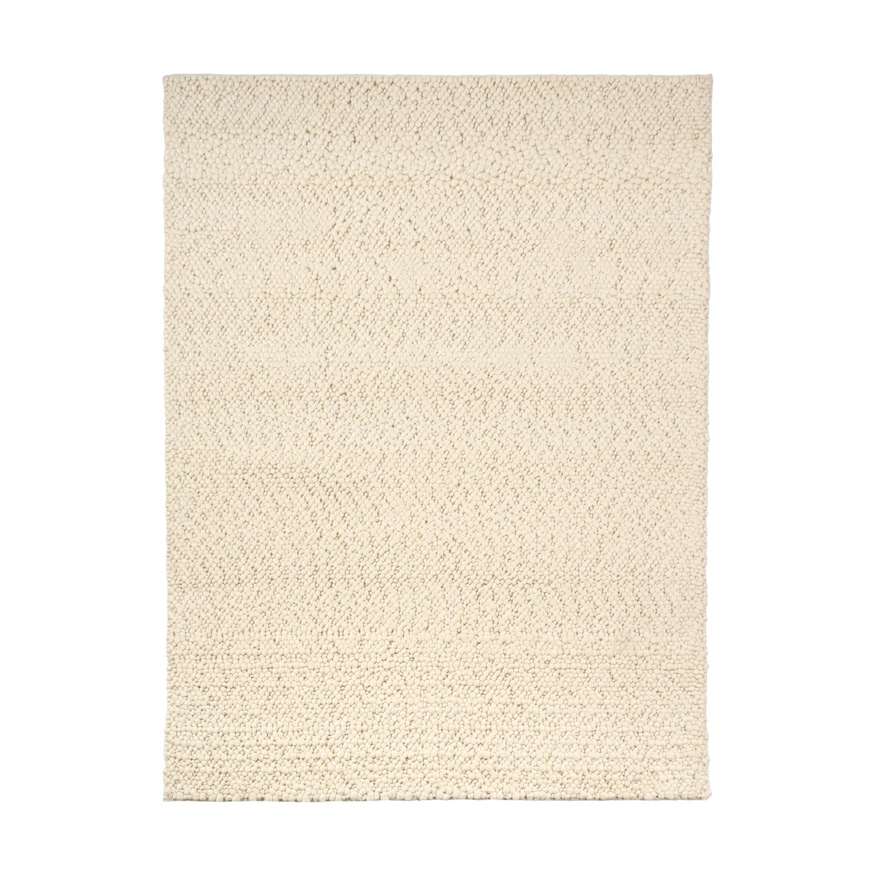 Scandi Living Mire wool rug natural white 200x300 cm