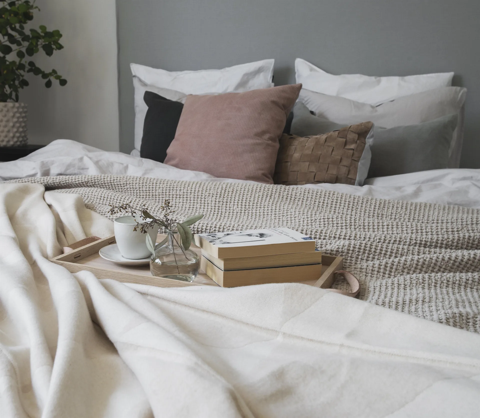 Moss bed spread 160x260 cm, beige Scandi Living