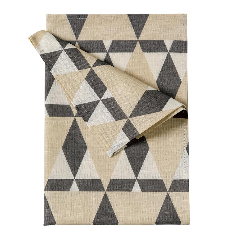 Mountains kitchen towel, macadamia (beige) Scandi Living