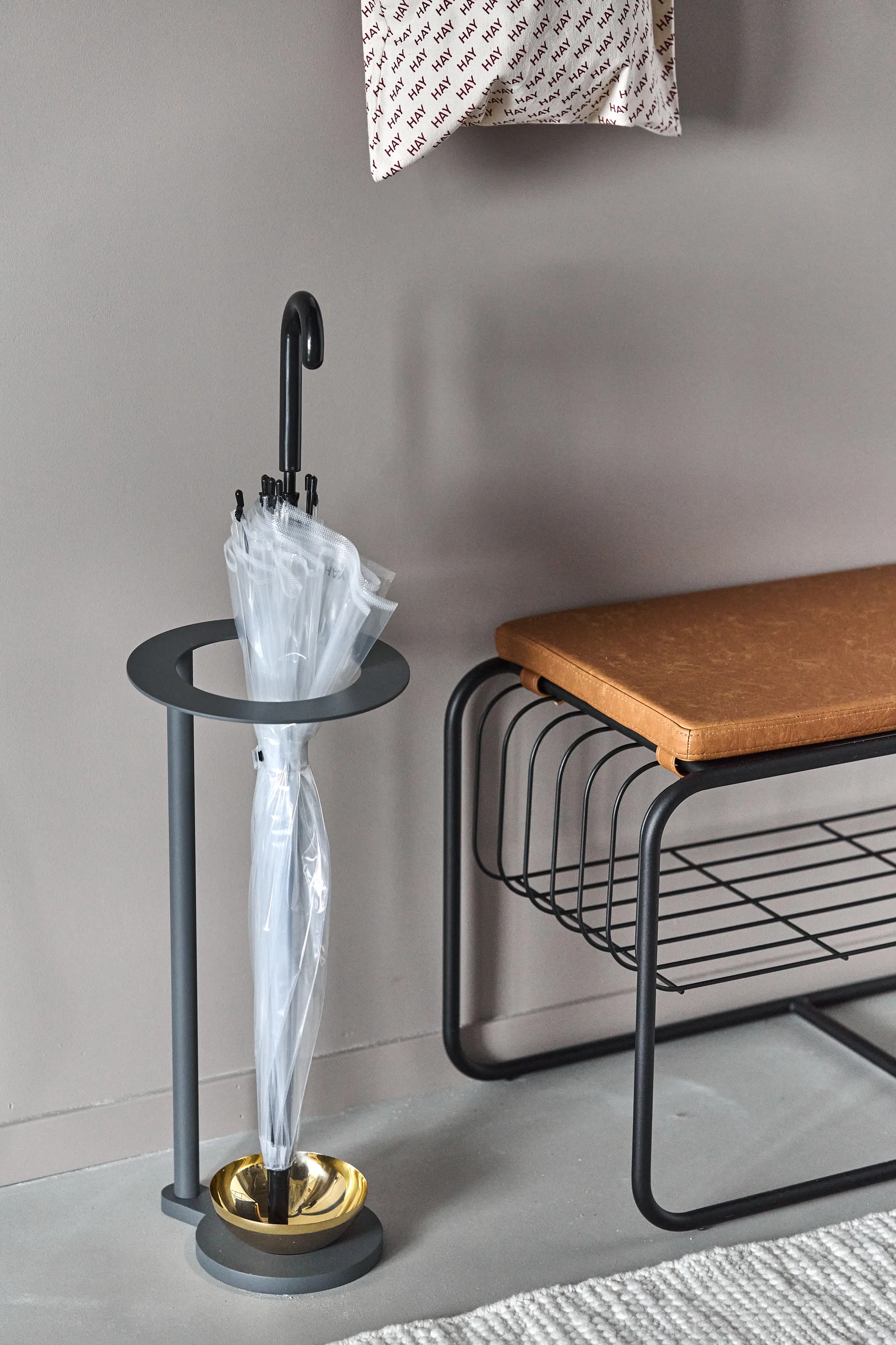 Nod bench/shoe rack 80x36x42 cm, Black Scandi Living