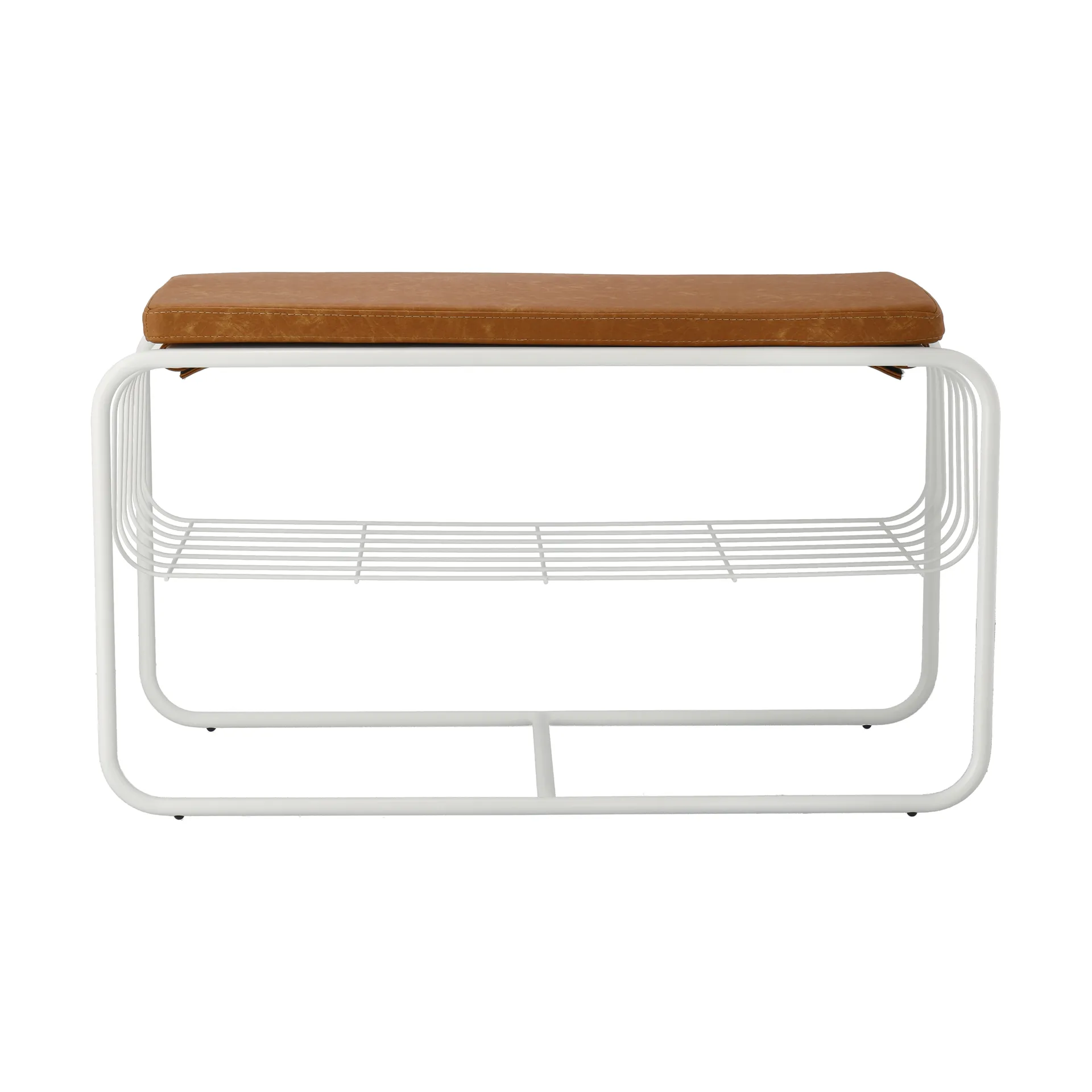 Nod bench/shoe rack 80x36x42 cm, White Scandi Living