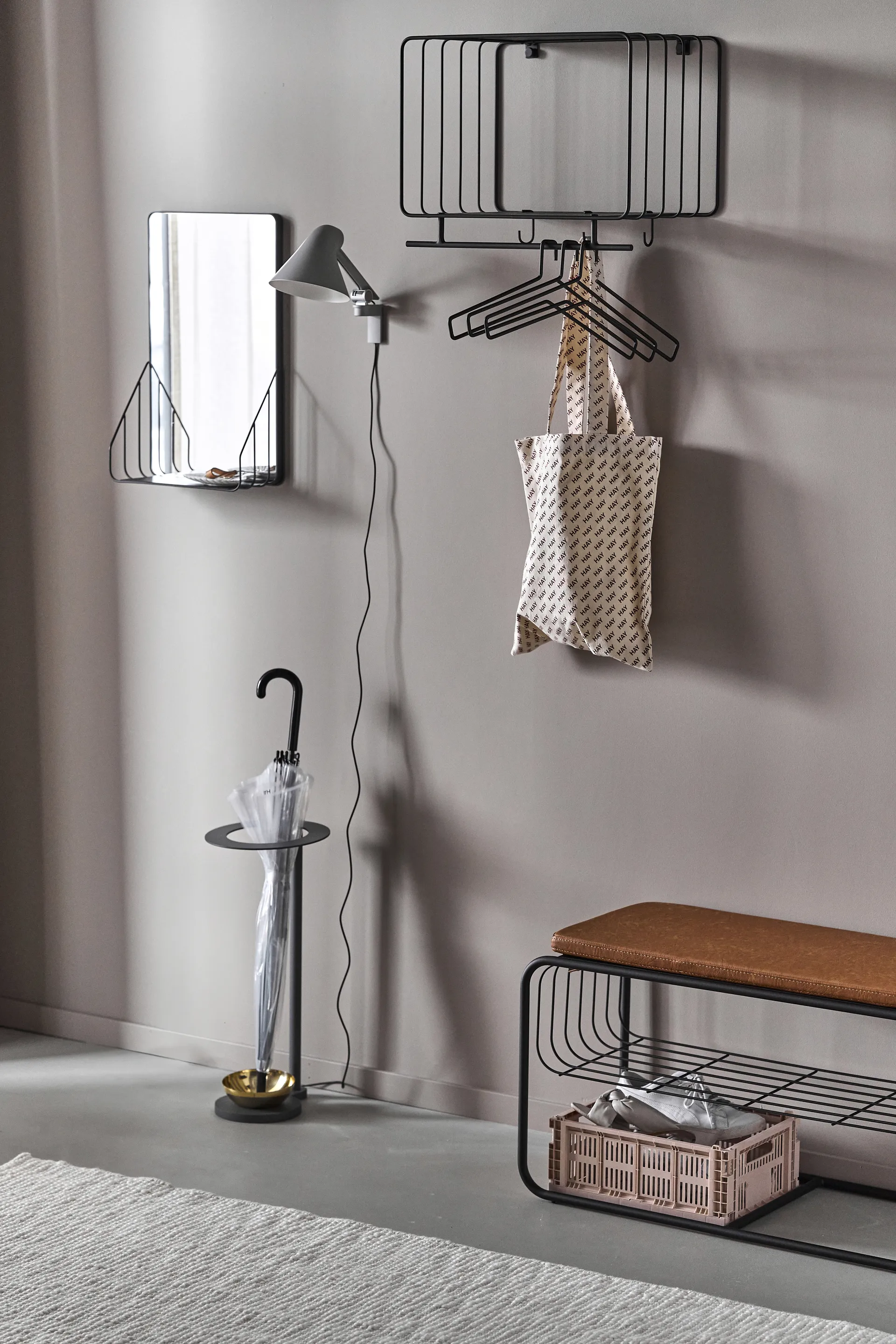 Nod hat rack 45 cm, Black Scandi Living