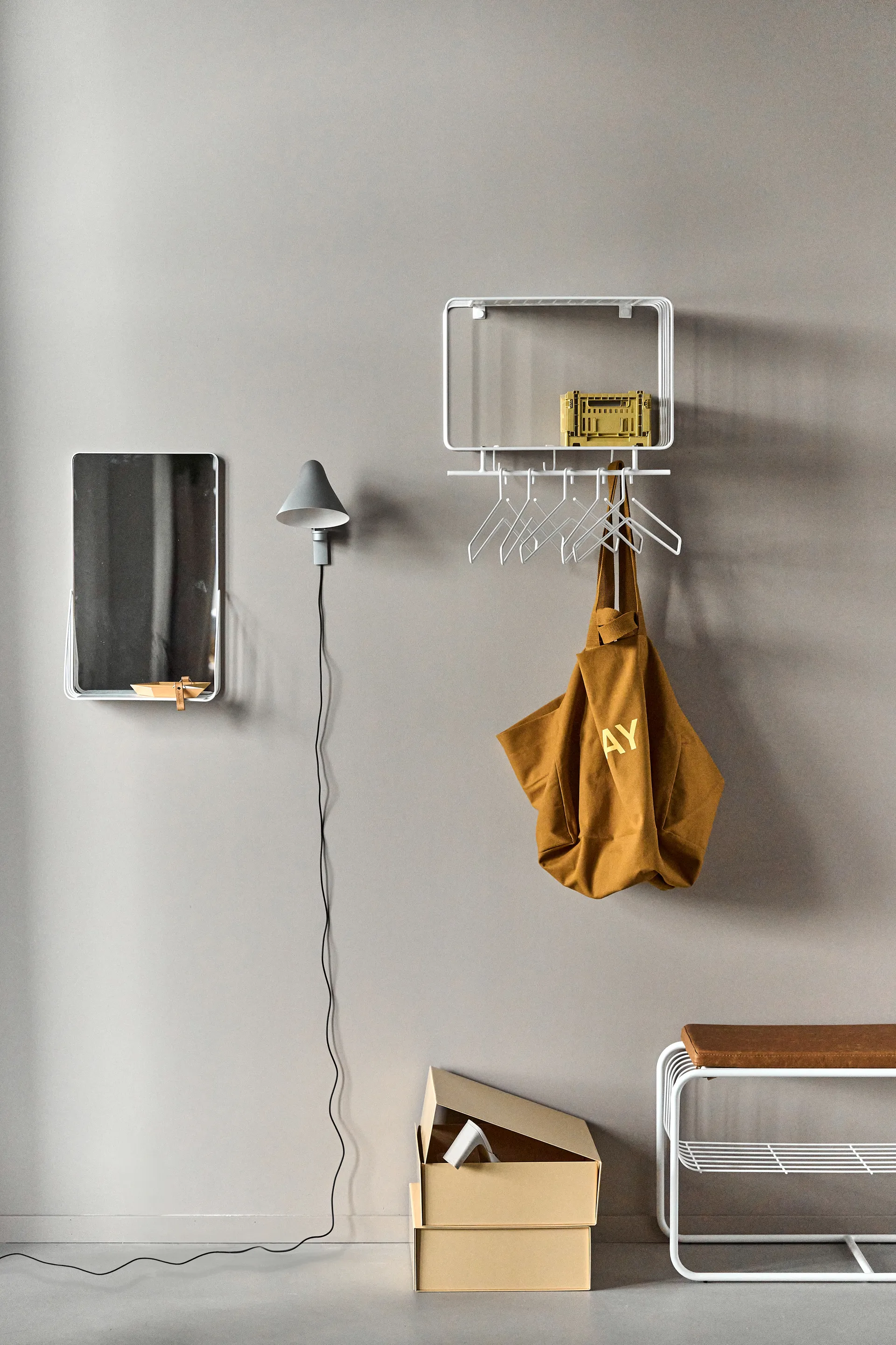 Nod hat rack 45 cm, White Scandi Living