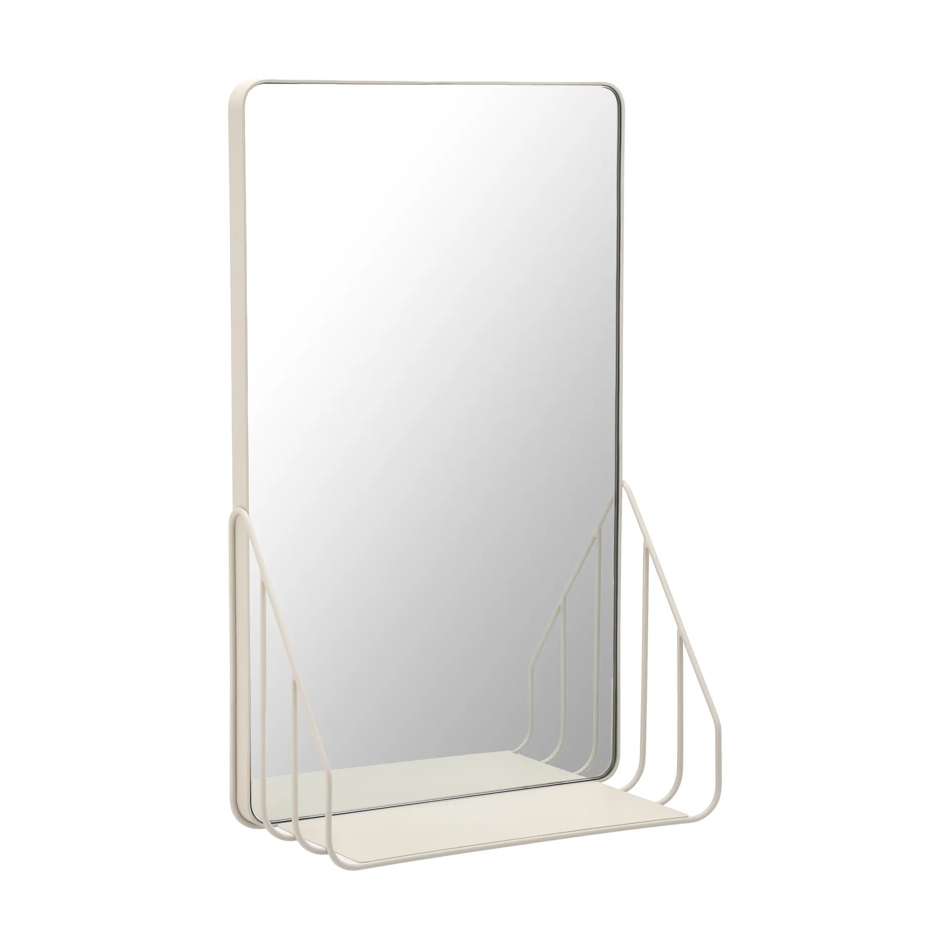 Nod mirror with shelf 30x50 cm, Beige Scandi Living