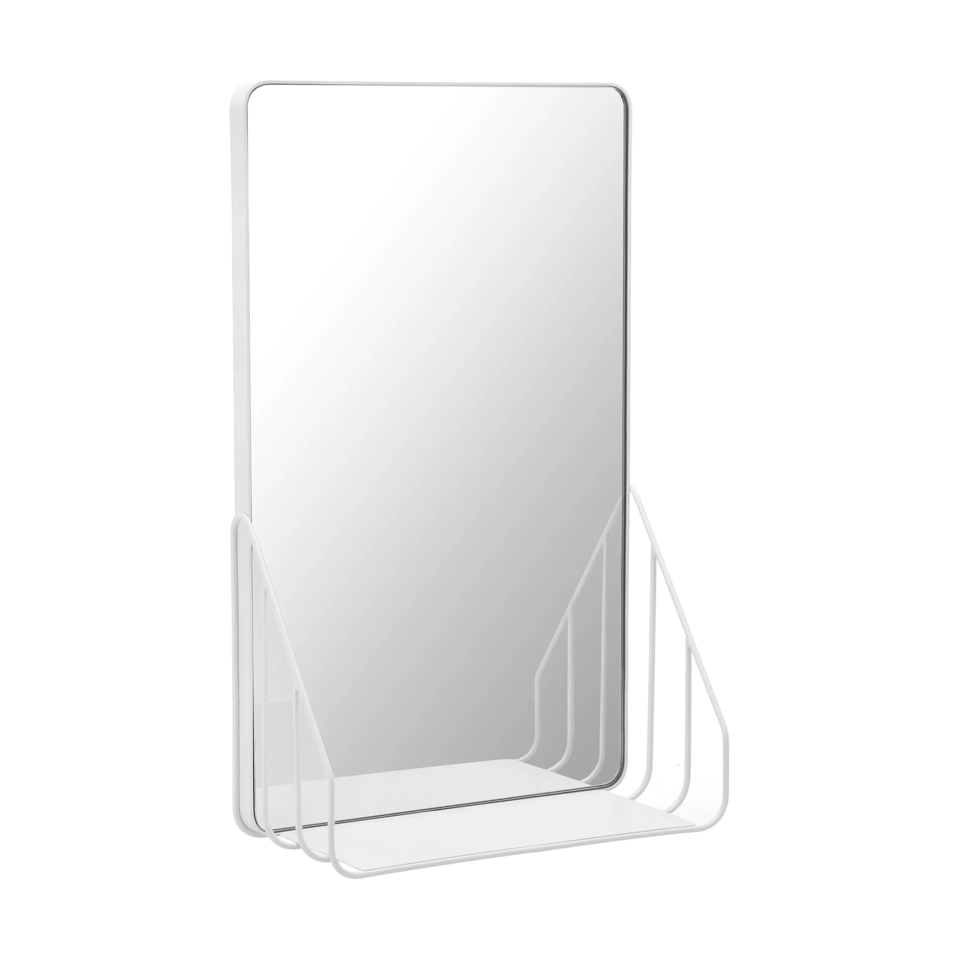 Nod mirror with shelf 30x50 cm, White Scandi Living