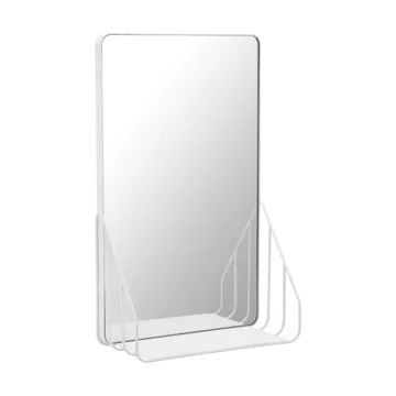 Nod mirror with shelf 30x50 cm - White - Scandi Living
