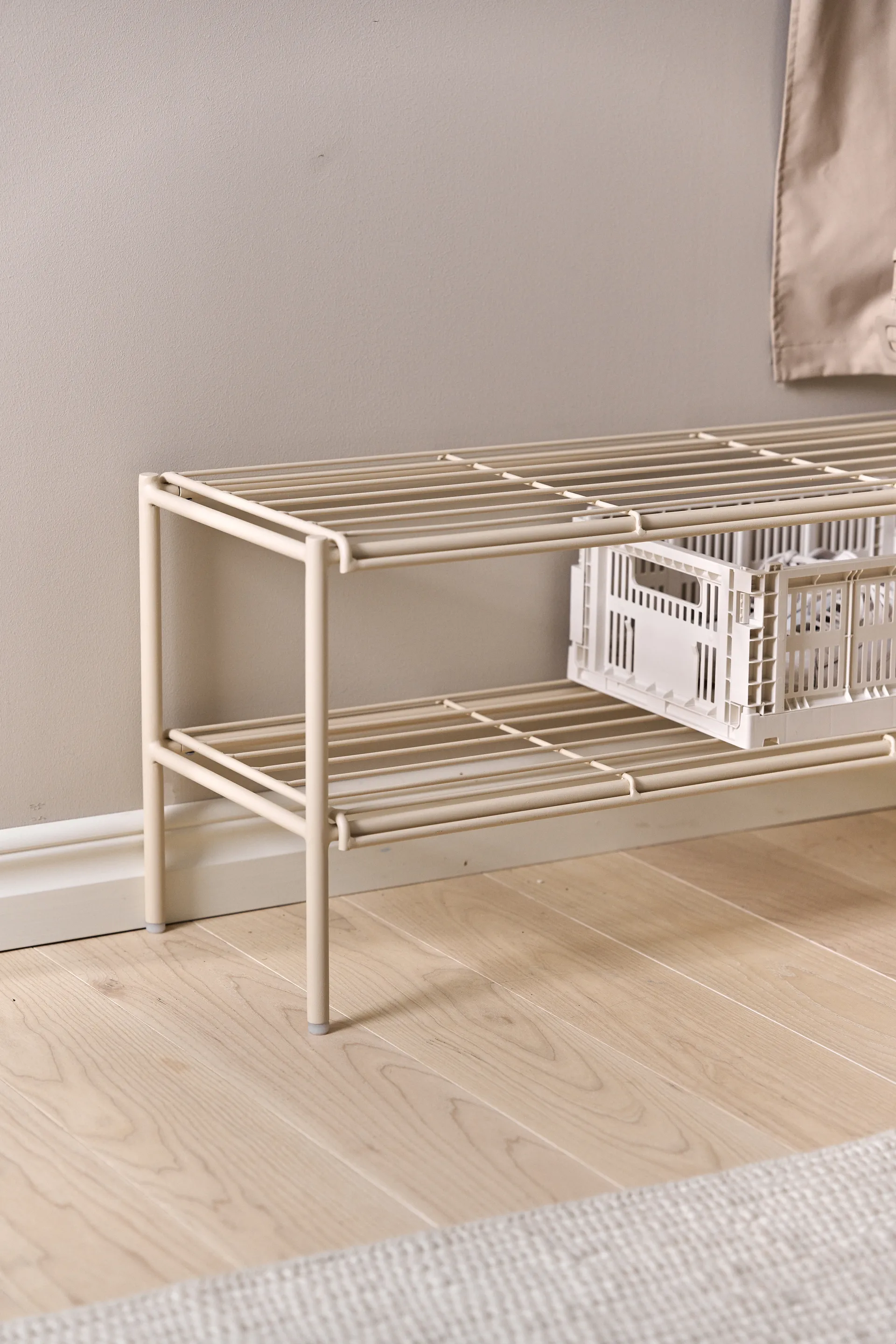 Nod shoe rack 80x30x37 cm, Beige Scandi Living