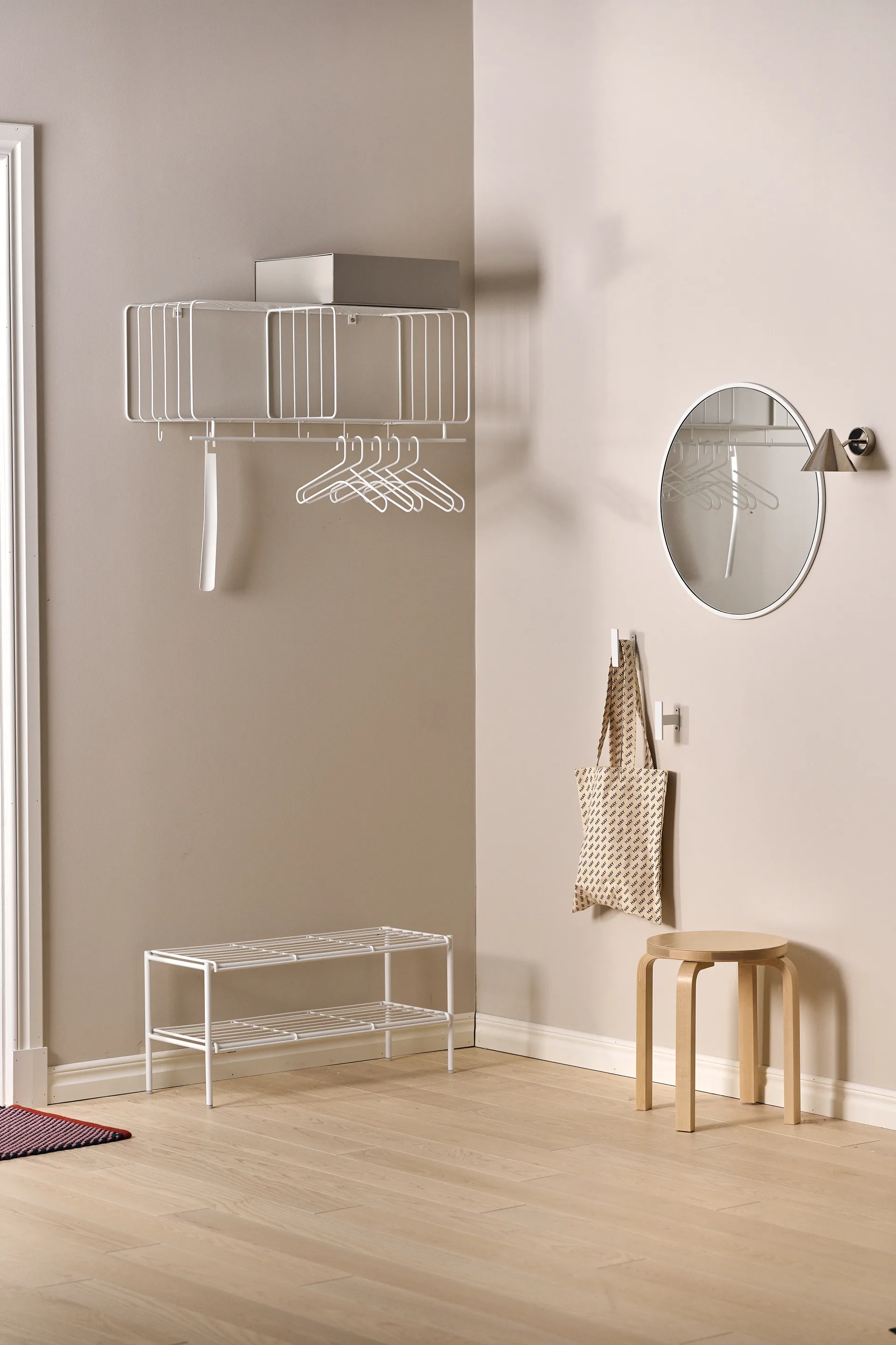 Nod shoe rack 80x30x37 cm, White Scandi Living