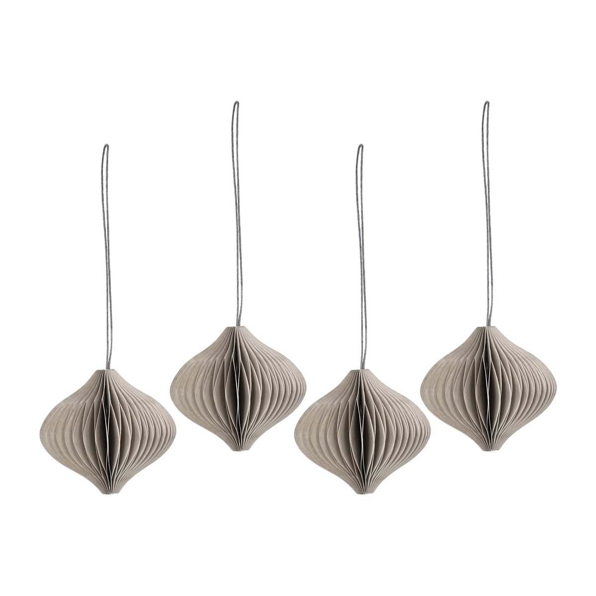 Scandi Living Onion baubles 4-pack Beige