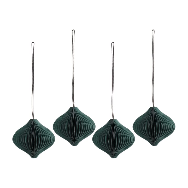 Onion baubles 4-pack - Forest Green - Scandi Living