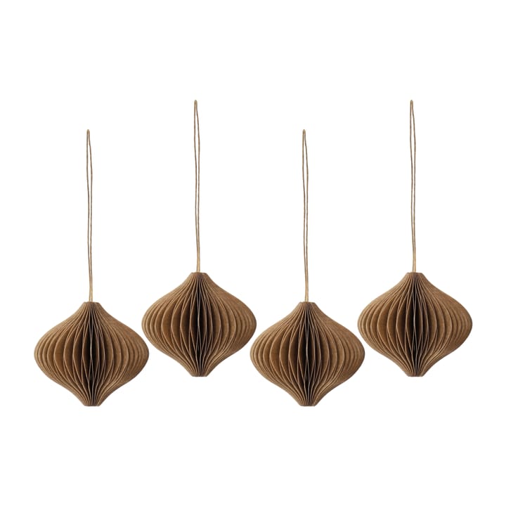 Onion baubles 4-pack - Natural - Scandi Living