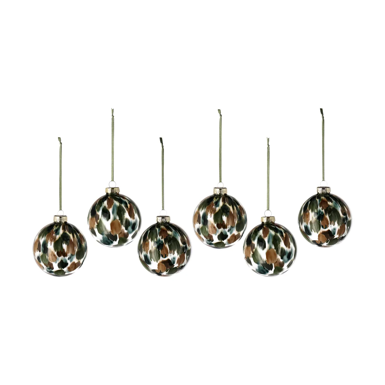 Scandi Living Overcast Christmas bauble o8 cm 6-pack Green