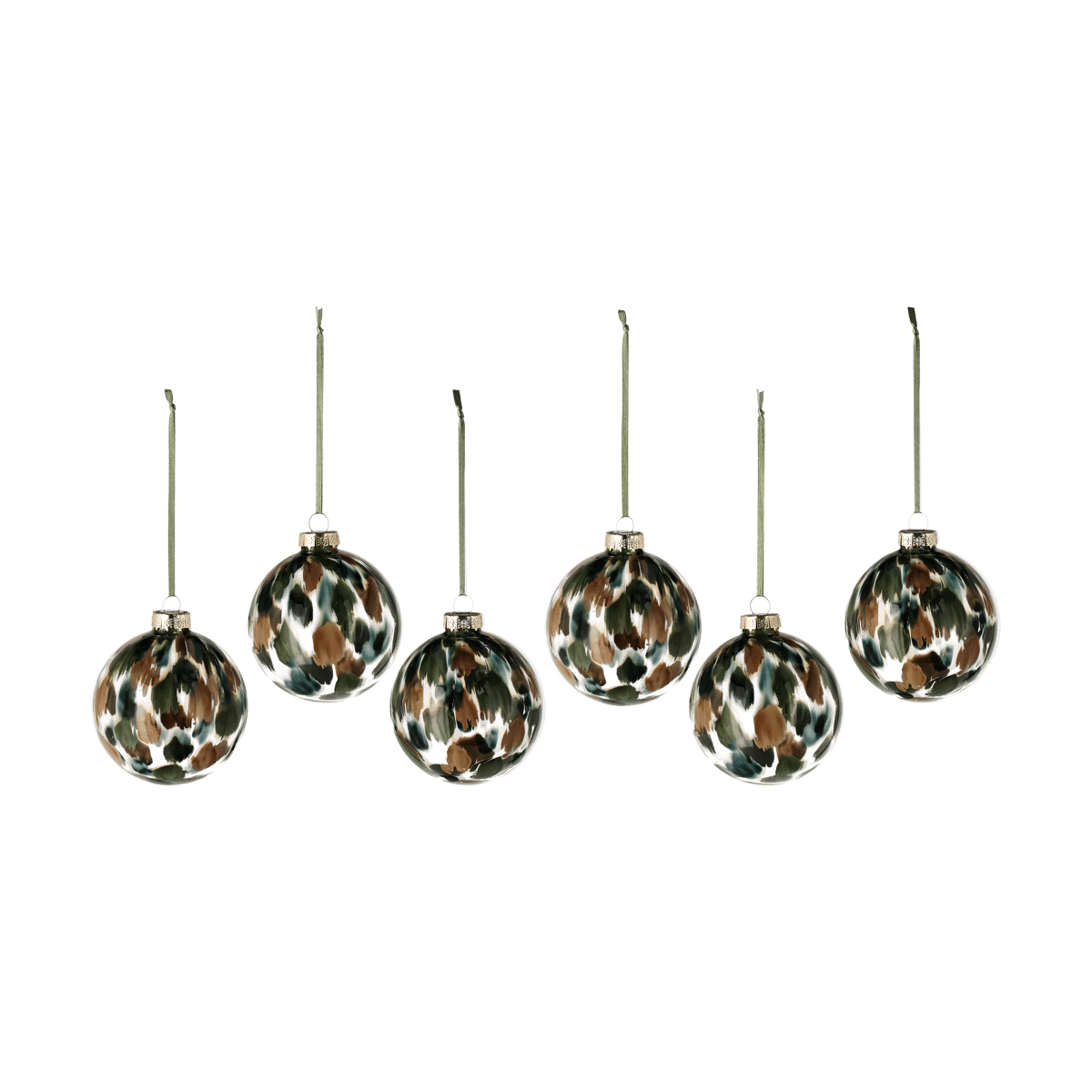 Scandi Living Overcast Christmas bauble Ø8 cm 6-pack Green