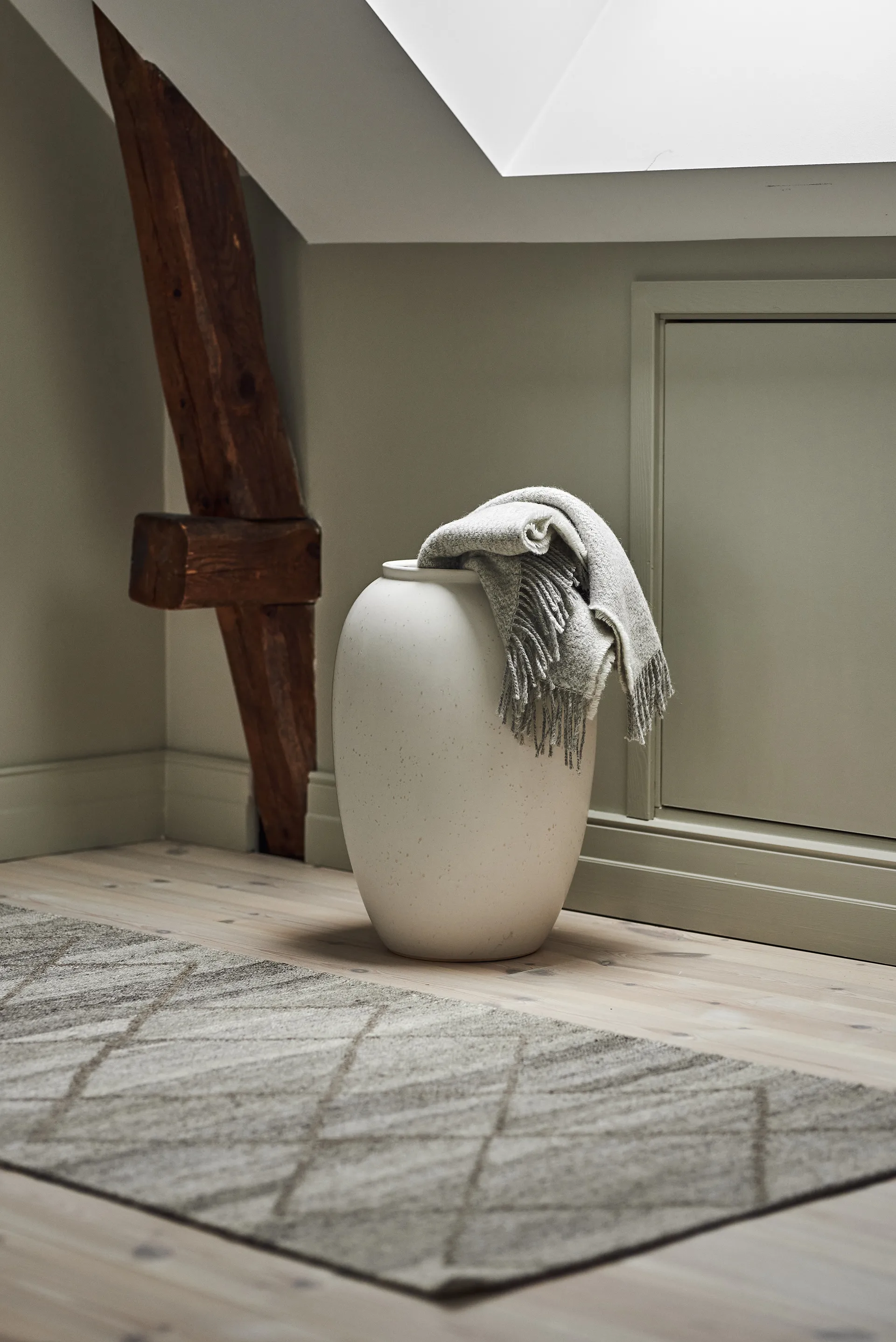 Peak wool rug natural grey, 80x240 cm Scandi Living