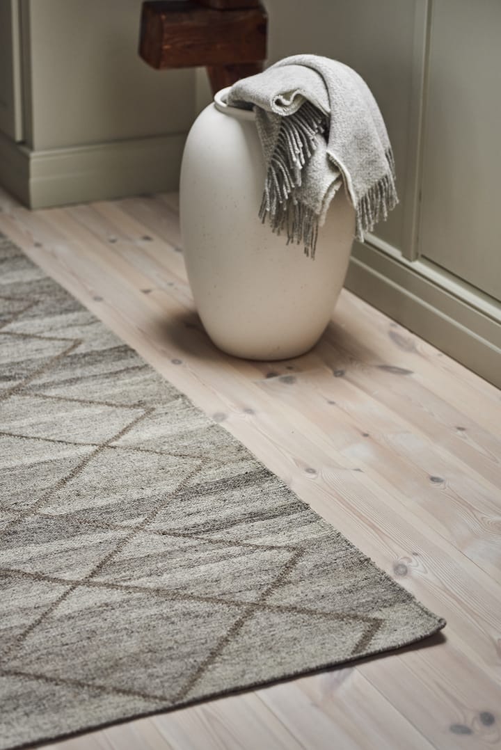 Peak wool rug natural grey - 80x240 cm - Scandi Living