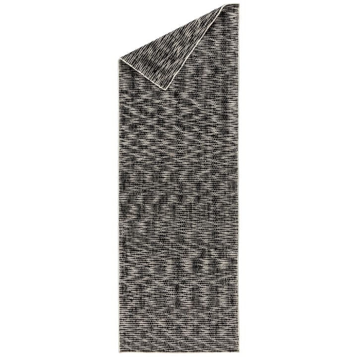 Pebble wool carpet black - 80x240 cm - Scandi Living