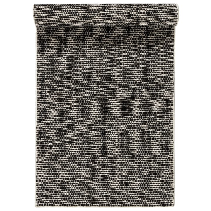 Pebble wool carpet black - 80x240 cm - Scandi Living