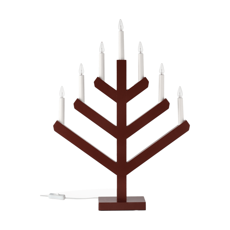 Scandi Living Pine advent candle 62 cm Red