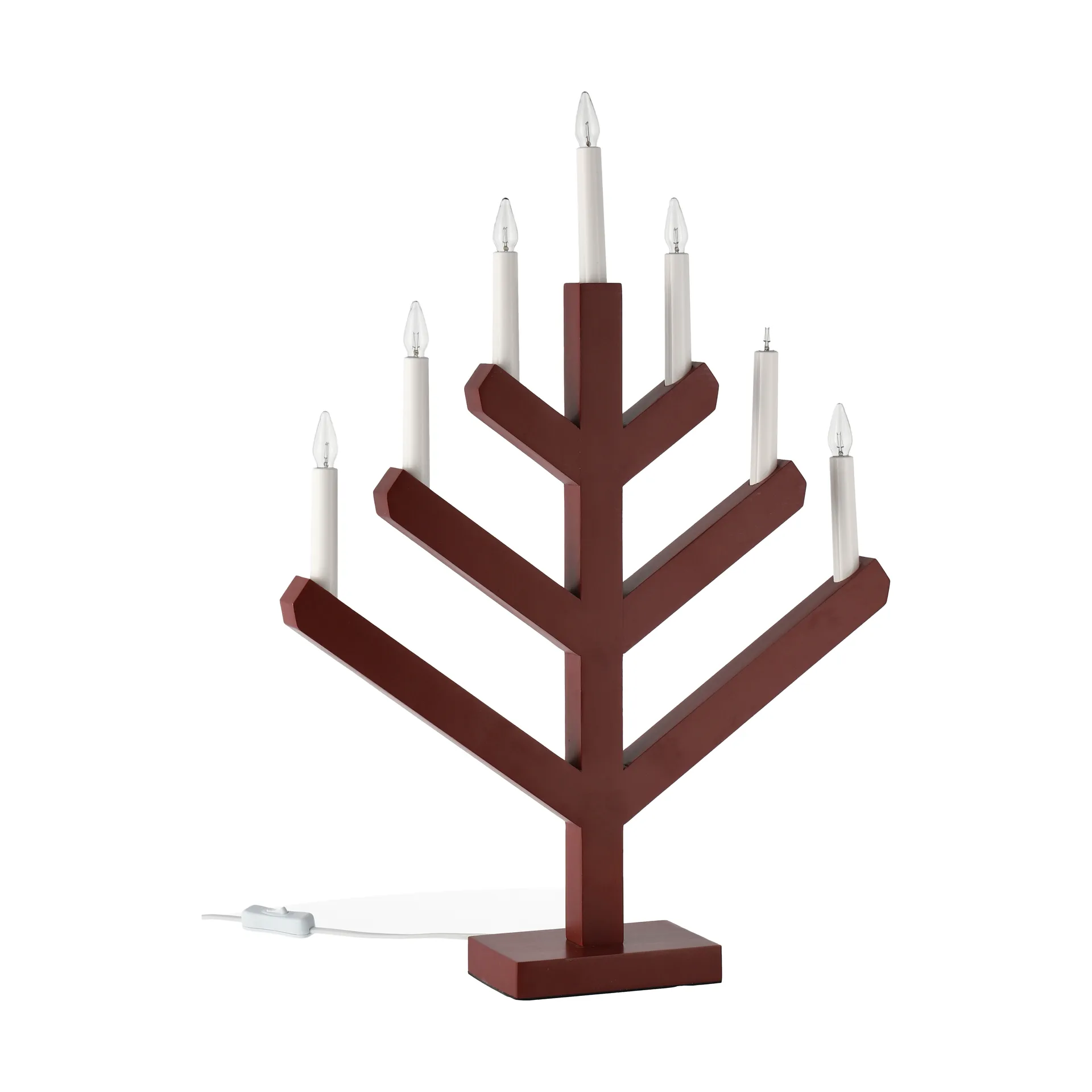Pine advent candle 62 cm, Red Scandi Living