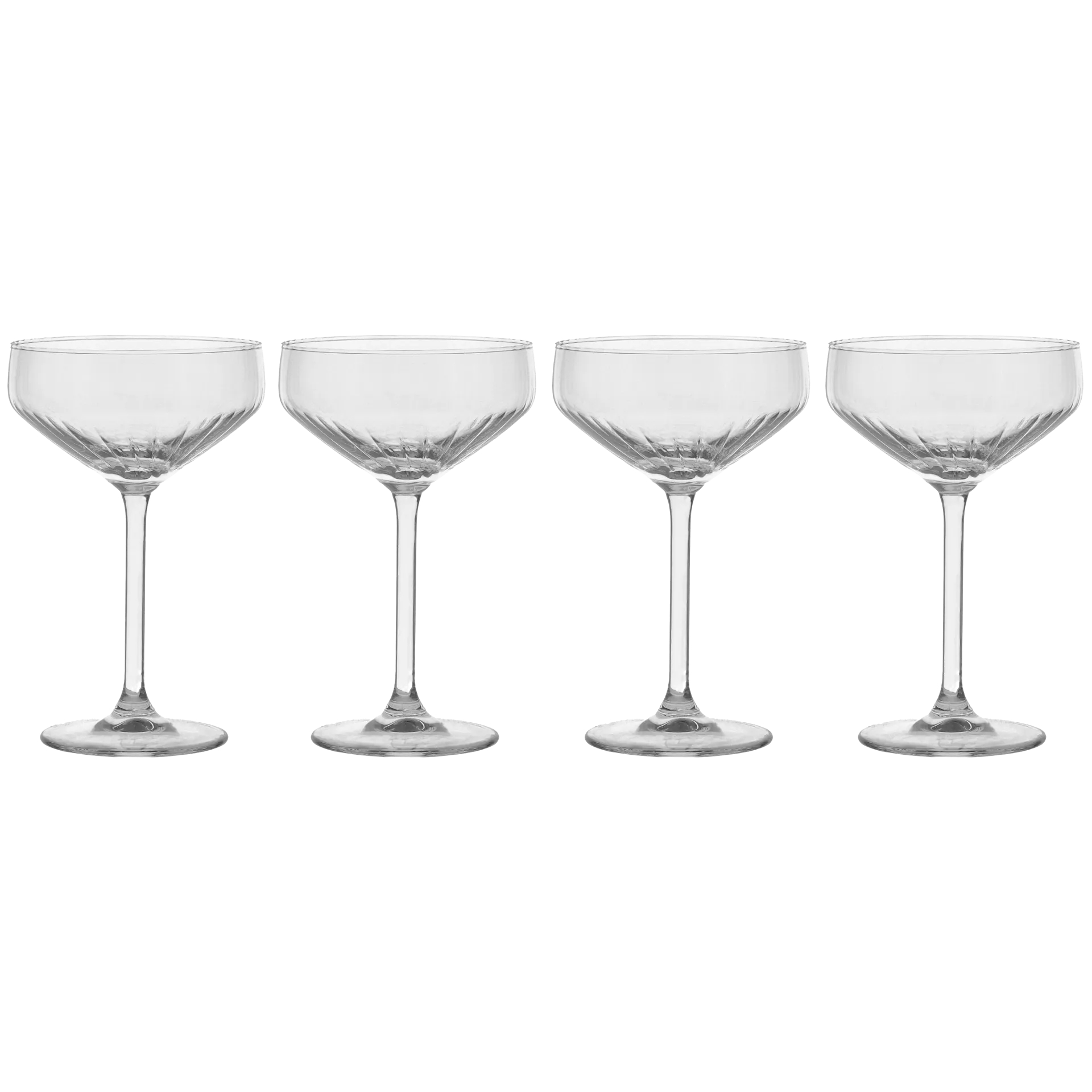 Pristine champagne coupe glass 29 cl 4-pack, Clear Scandi Living