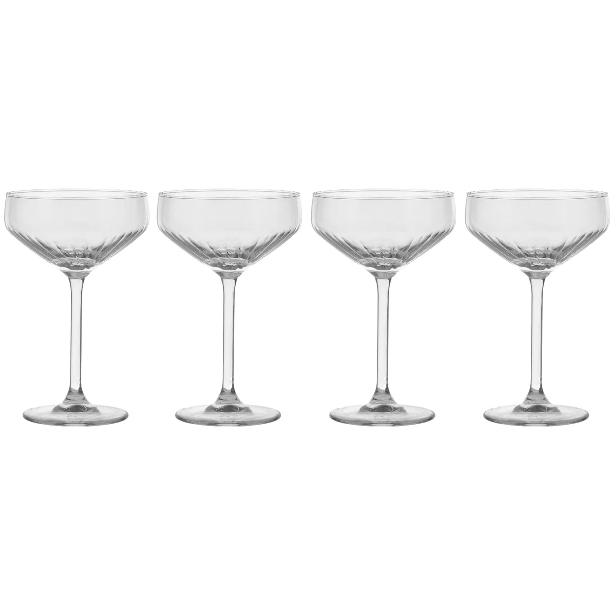 Scandi Living Pristine champagne coupe glass 29 cl 4-pack Clear