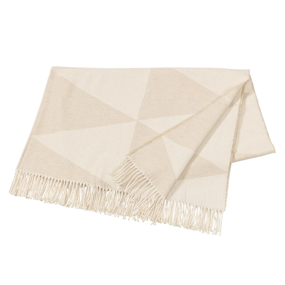 Scandi Living Rime cotton throw nude | Scandinavian Design | Cotton blankets & throws | Beige