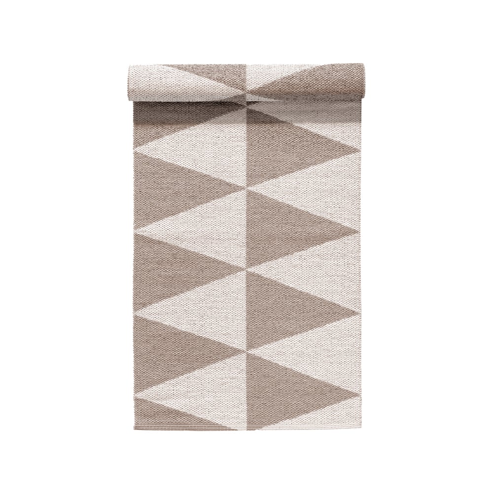 Scandi Living Rime plastic rug greige 70x250cm | Scandinavian Design | Plastic rugs | Beige