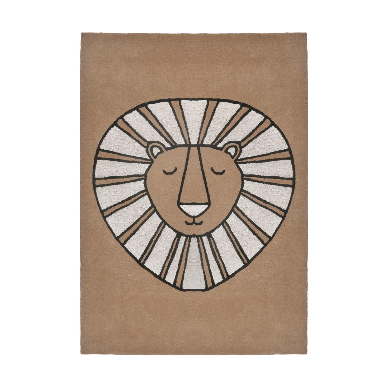 Scandi Living Roar wool rug 170x240 cm Sand | Scandinavian Design | Children's rugs | Beige