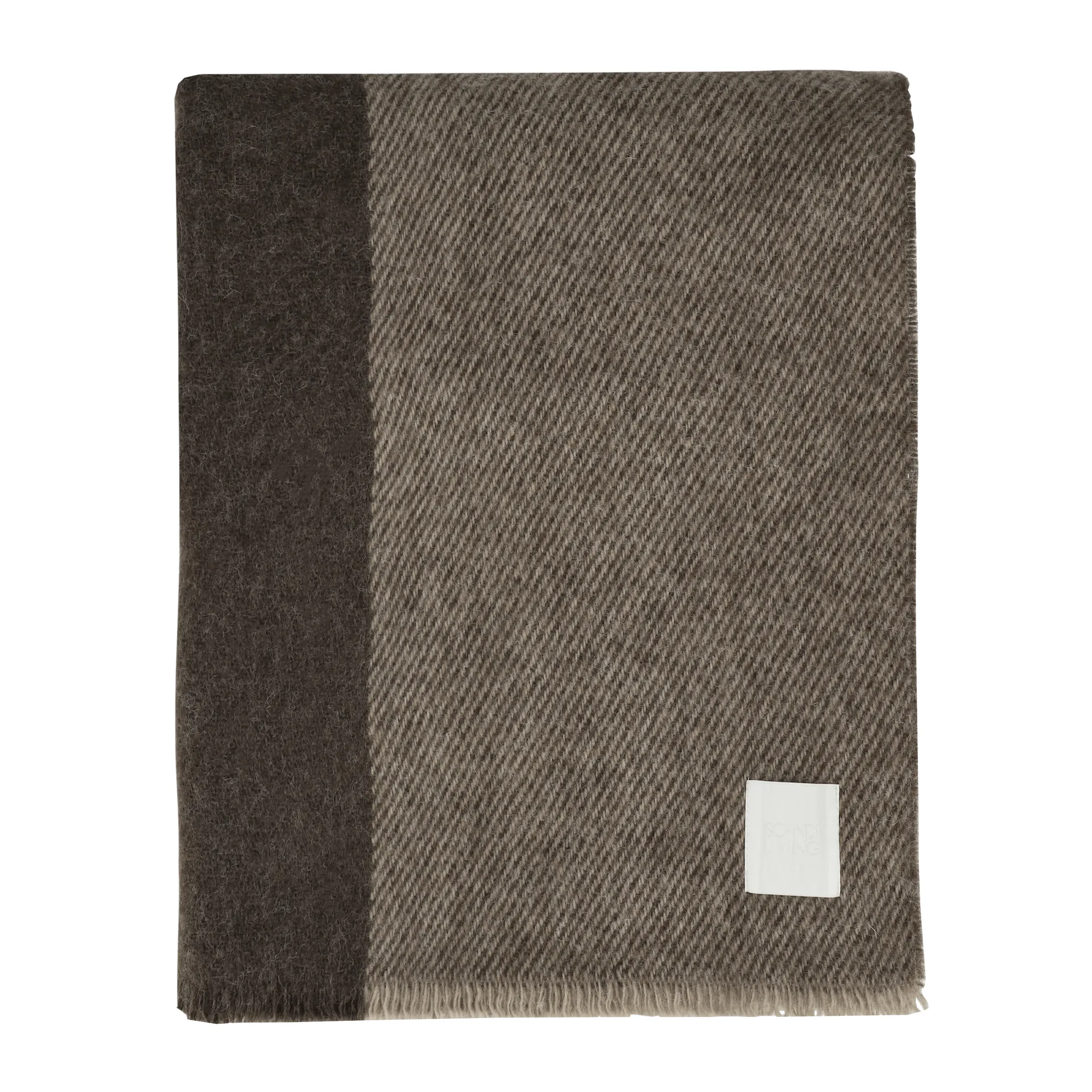 Row wool throw, Brown, 120x185 cm Scandi Living