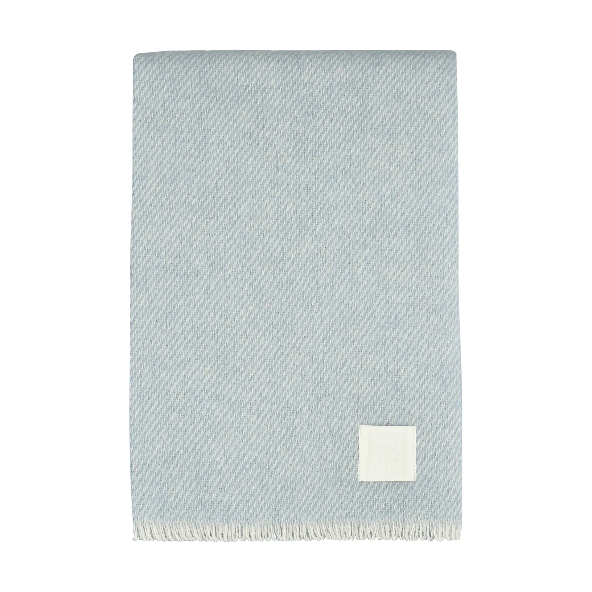 Row wool throw, Light blue, 120x185 cm Scandi Living
