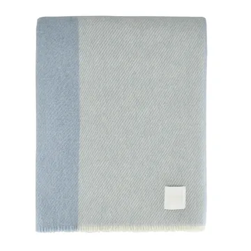 Row wool throw - Light blue, 120x185 cm - Scandi Living