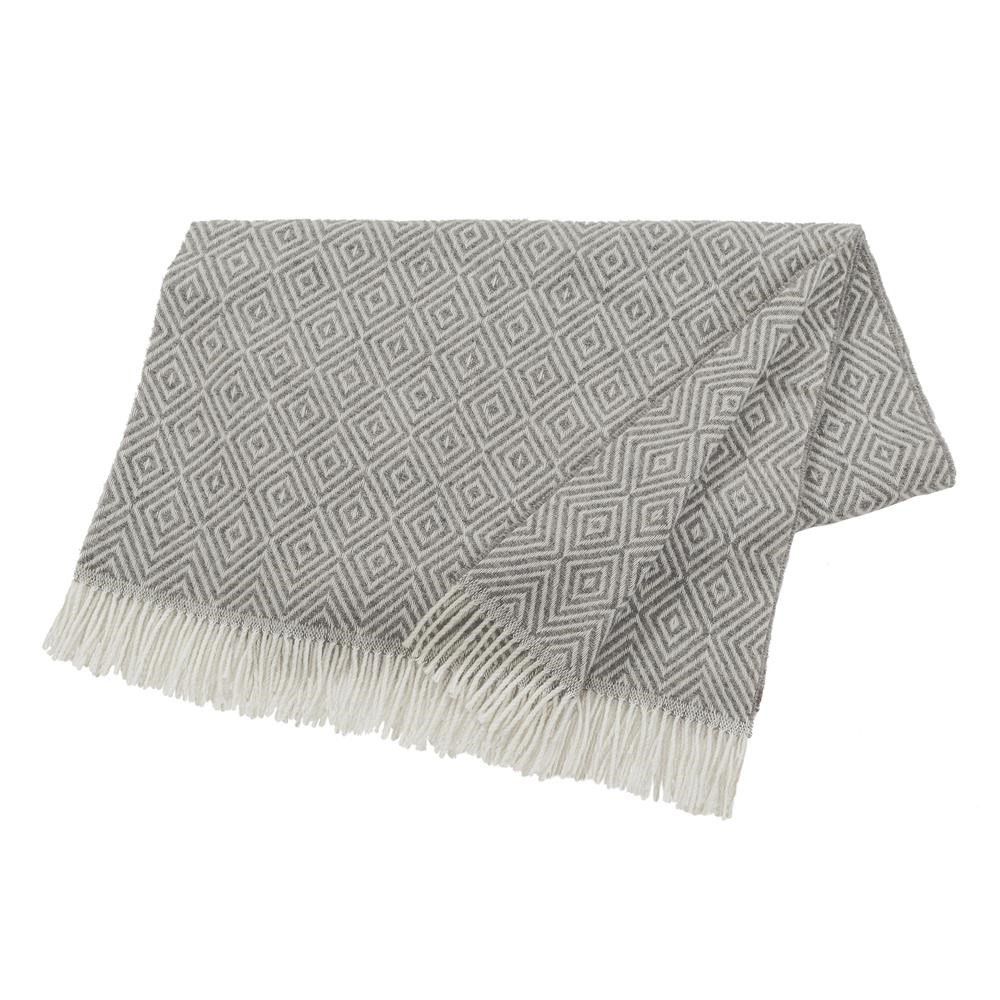 Scandi Living Salt wool throw stone | Scandinavian Design | Wool blankets & throws | Grey