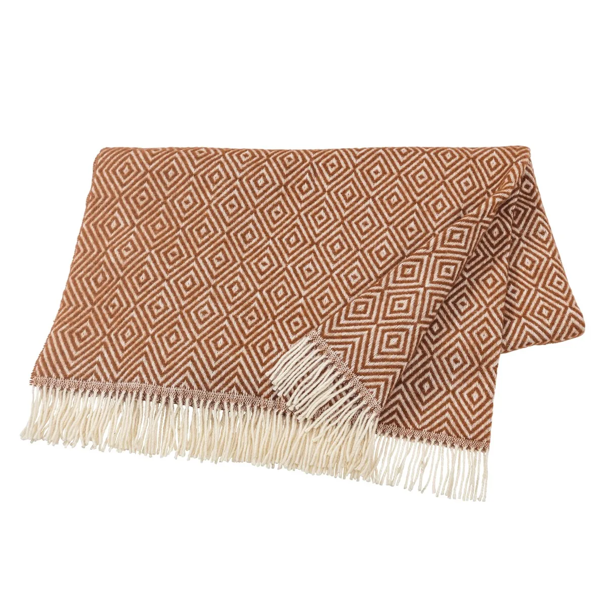 Salt wool throw, terracotta Scandi Living