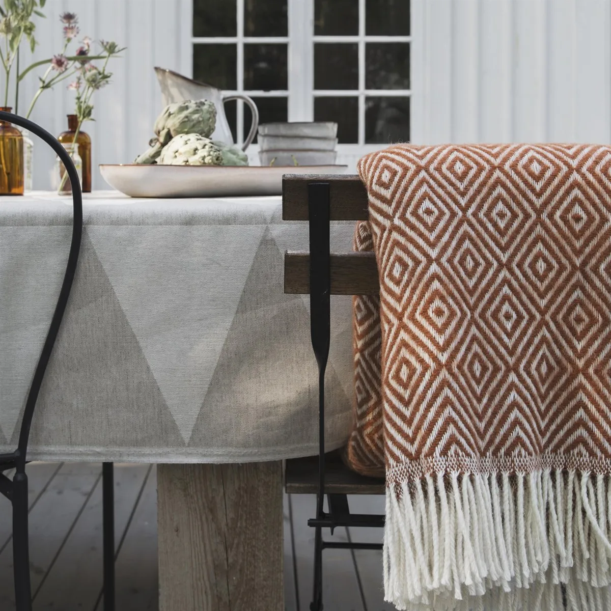 Salt wool throw, terracotta Scandi Living