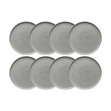 Sandsbro dinner plate light grey, Ø26 cm, 8-pack - Scandi Living