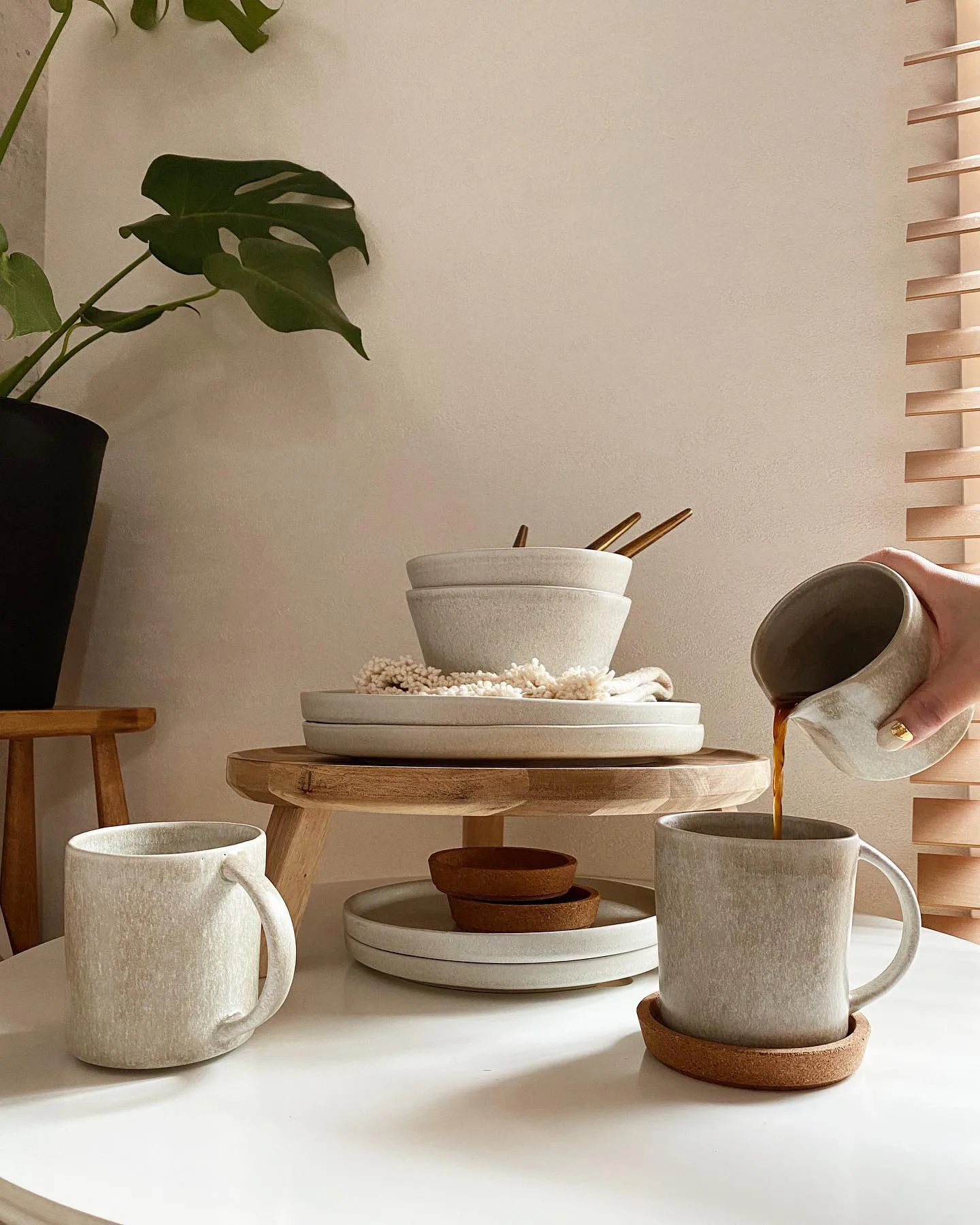 Sandsbro pasta plate light grey, Ø23 cm, 8-pack Scandi Living