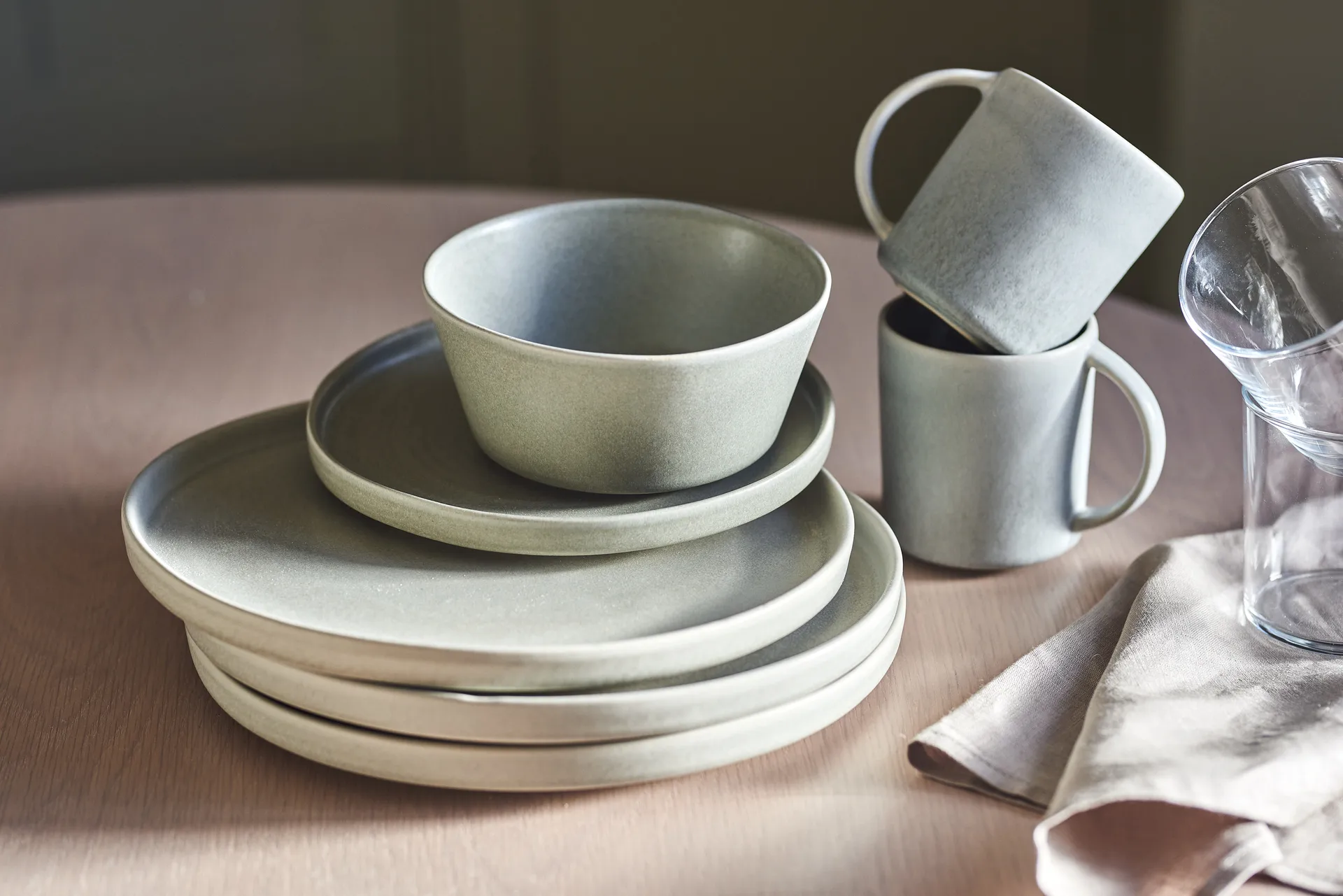 Sandsbro small plate light grey, Ø20 cm, 4-pack Scandi Living