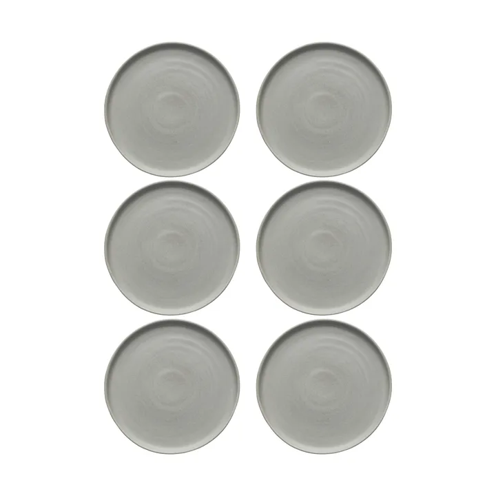 Sandsbro small plate light grey, Ø20 cm, 6-pack - Scandi Living