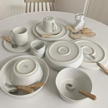 Sandsbro small plate offwhite, Ø20 cm, 4-pack - Scandi Living