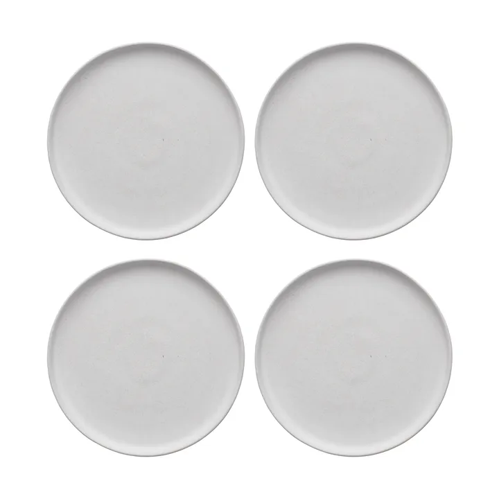 Sandsbro small plate offwhite, Ø20 cm, 4-pack - Scandi Living
