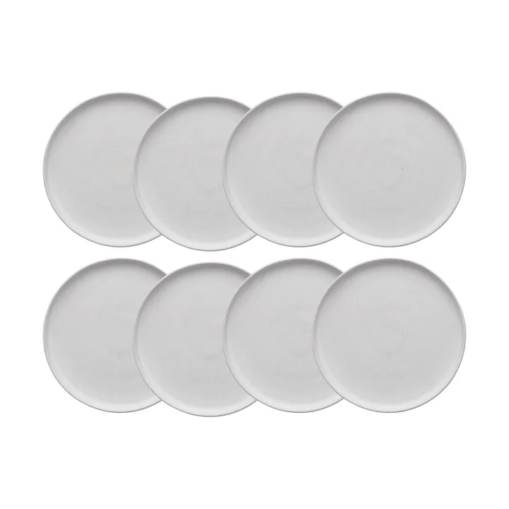 Sandsbro small plate offwhite, Ø20 cm, 8-pack - Scandi Living