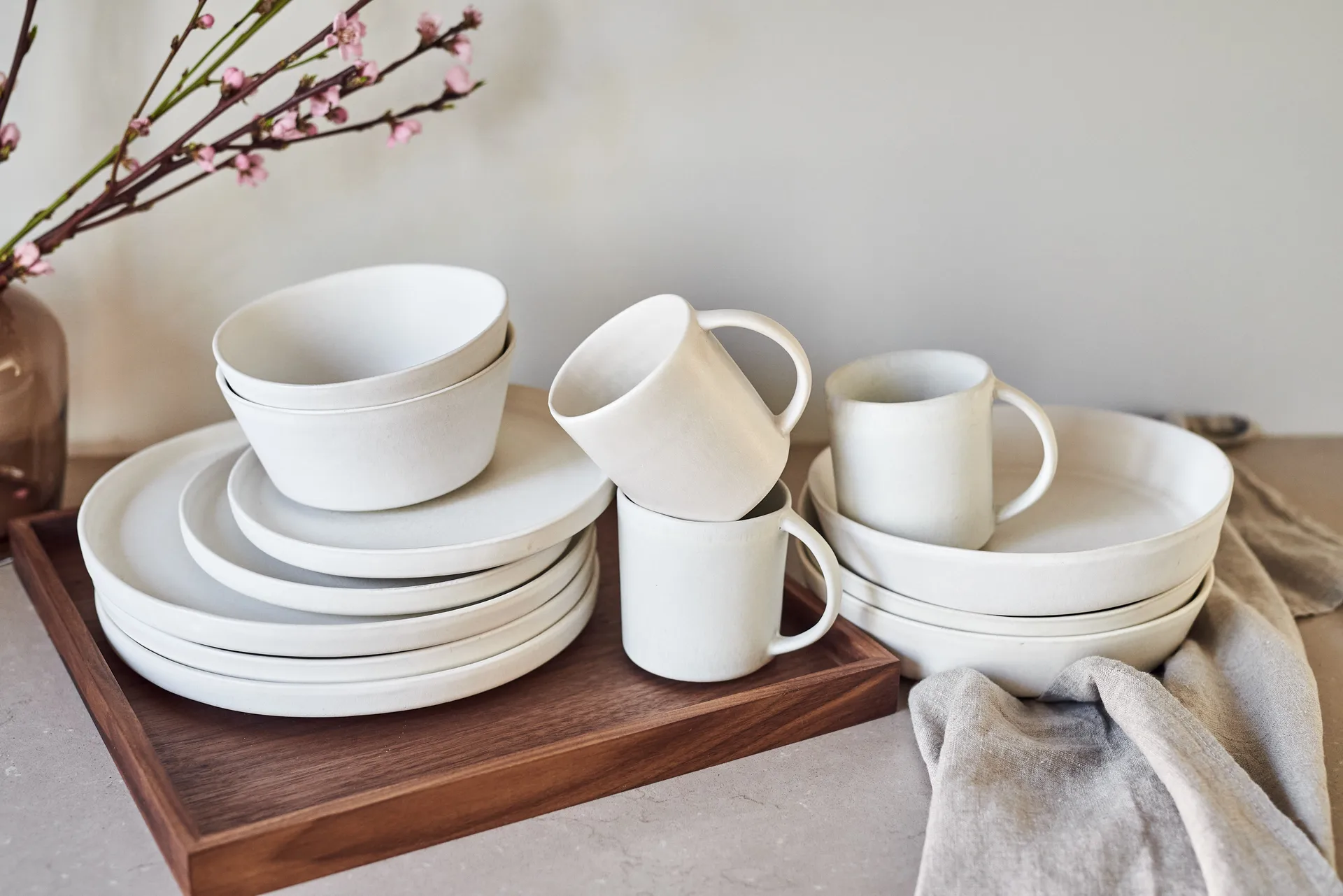 Sandsbro small plate offwhite, Ø20 cm, 8-pack Scandi Living