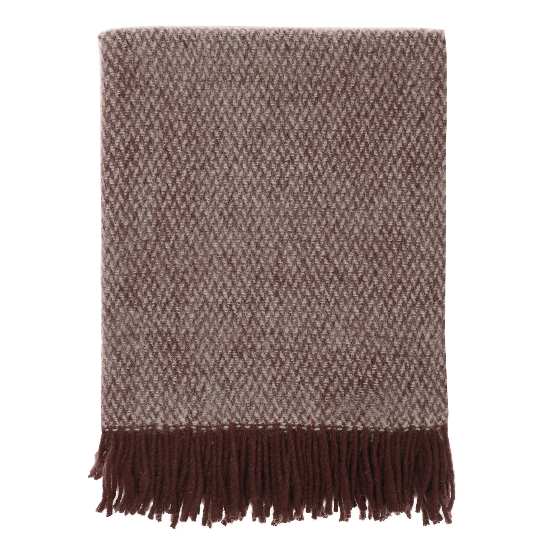 Sandstone wool throw 130x180 cm, Burgundy Scandi Living