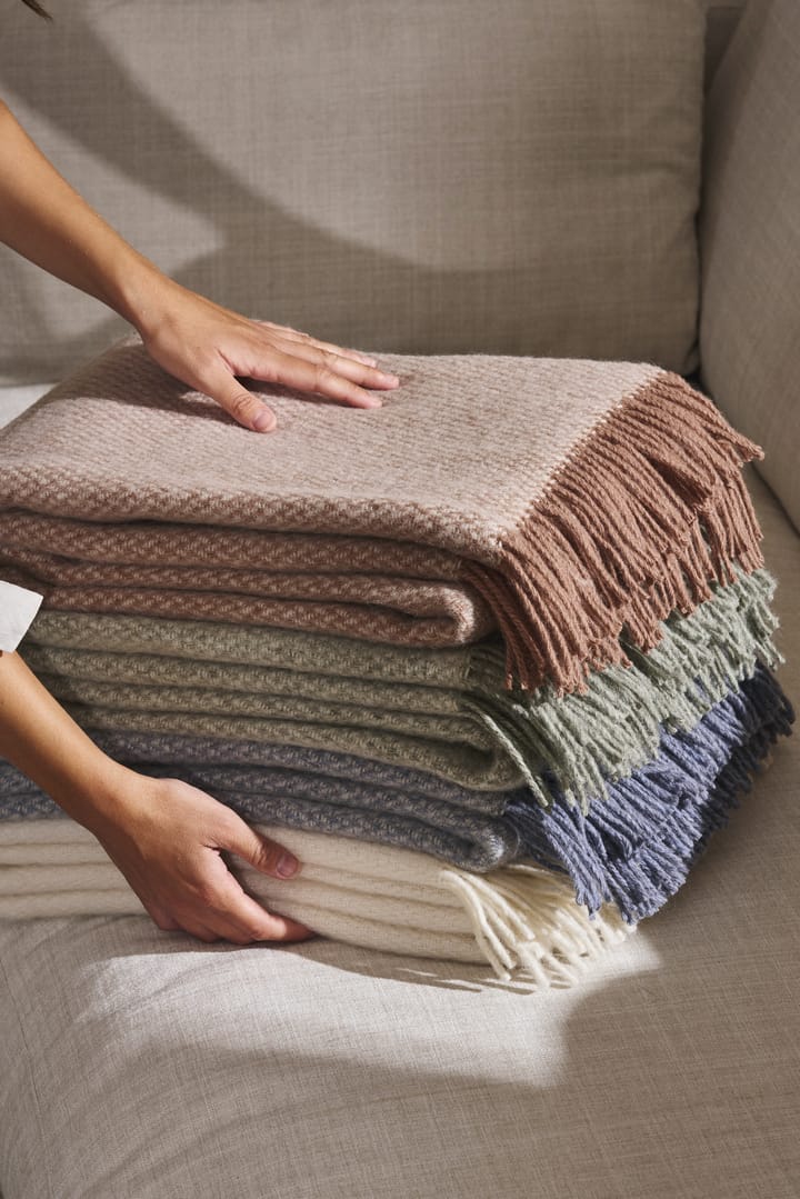 Sandstone wool throw 130x180 cm, Cream Scandi Living