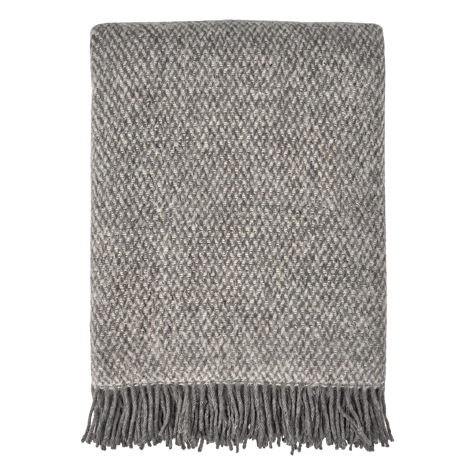 Sandstone wool throw 130x180 cm, grey Scandi Living