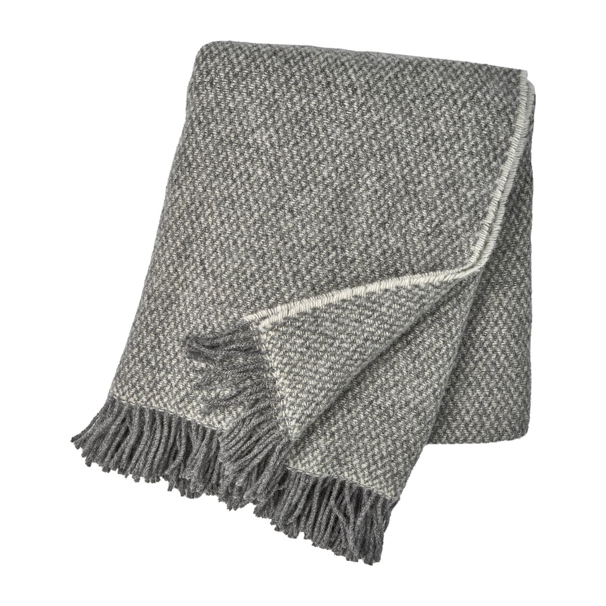 Scandi Living Sandstone wool throw 130x180 cm grey | Scandinavian Design | Wool blankets & throws | Grey