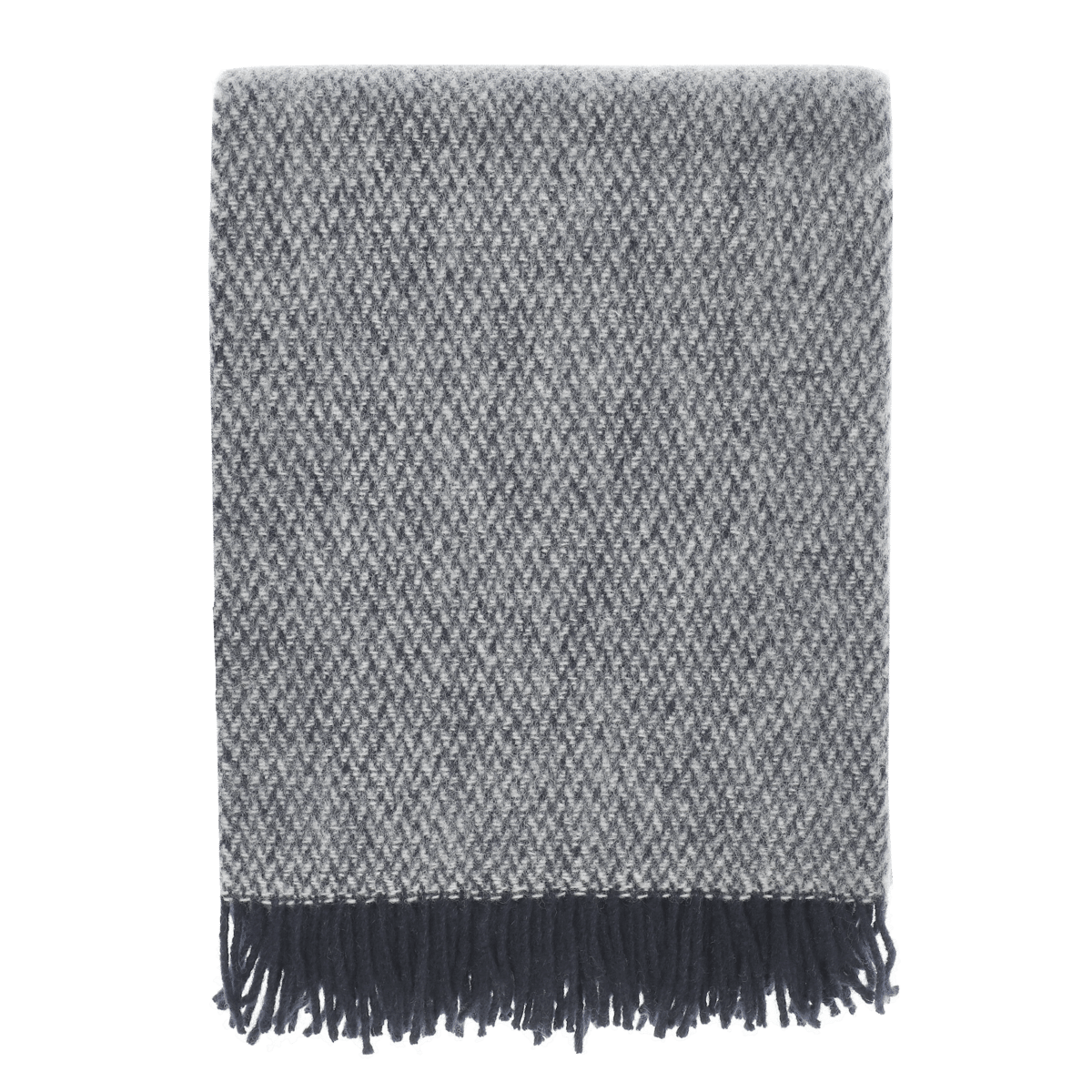 Scandi Living Sandstone wool throw 130x180 cm Indigo blue