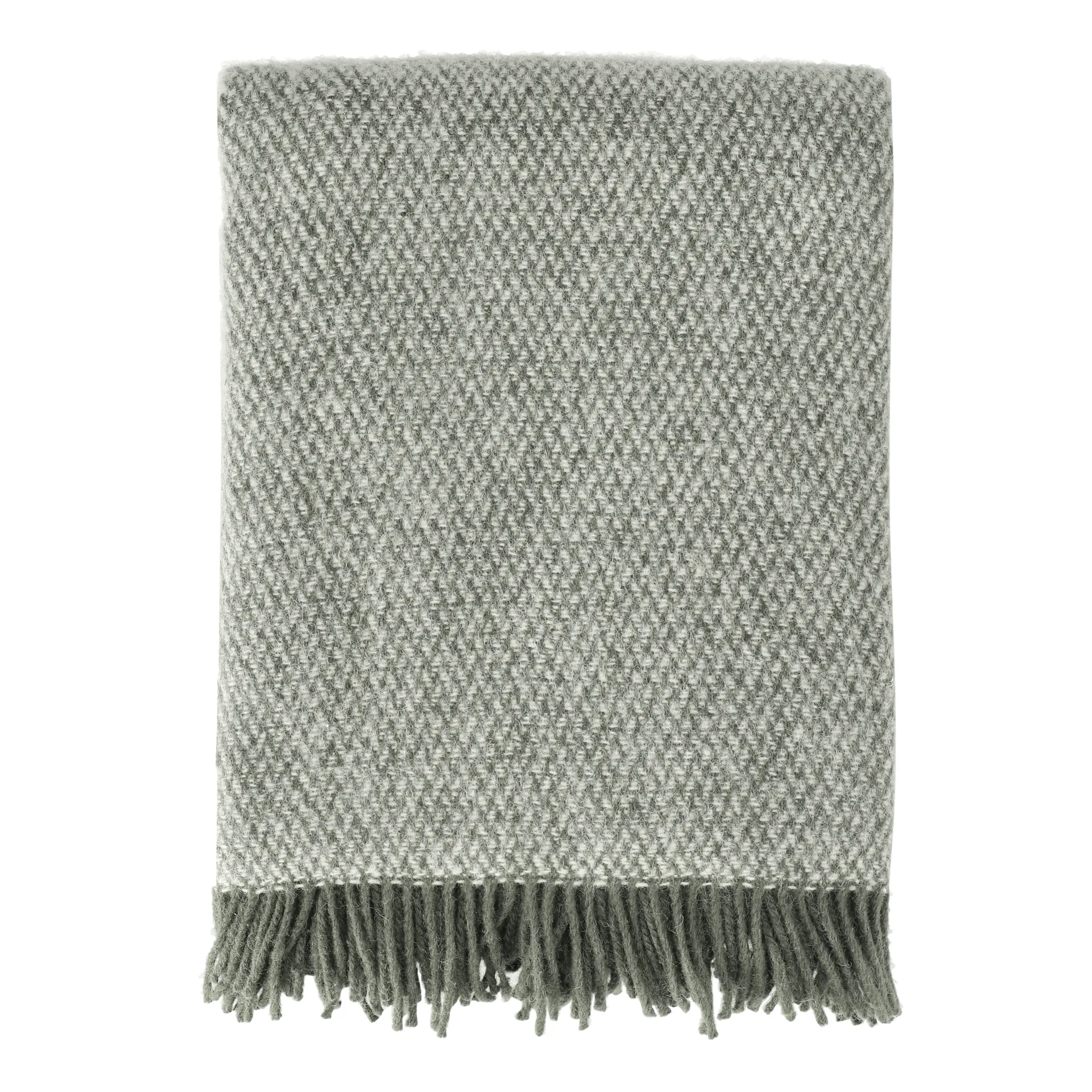 Sandstone wool throw 130x180 cm, Khaki green Scandi Living