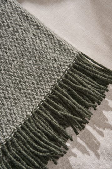 Sandstone wool throw 130x180 cm - Khaki green - Scandi Living